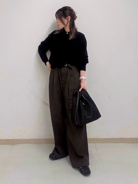 「tk.TAKEO KIKUCHI（ティーケータケオキクチ）のアイテム（バッグ）」を使った、noriさん（レディース・157cm）の秋コーディネート