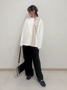 「tk.TAKEO KIKUCHI（ティーケータケオキクチ）のアイテム（バッグ）」を使った、noriさん（レディース・157cm）の秋コーディネート