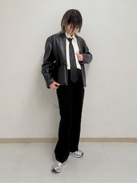 「tk.TAKEO KIKUCHI（ティーケータケオキクチ）のアイテム（パンツ）」を使った、noriさん（レディース・157cm）の冬コーディネート