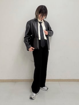 「tk.TAKEO KIKUCHI（ティーケータケオキクチ）のアイテム（ジャケット/アウター）」を使った、noriさん（レディース・157cm）の春コーディネート