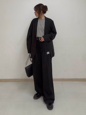 「tk.TAKEO KIKUCHI（ティーケータケオキクチ）のアイテム（トップス）」を使った、noriさん（レディース・157cm）の夏コーディネート