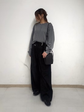 「tk.TAKEO KIKUCHI（ティーケータケオキクチ）のアイテム（パンツ）」を使った、noriさん（レディース・157cm）の秋コーディネート