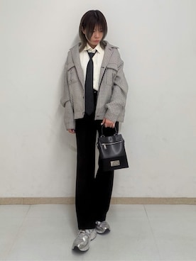 「tk.TAKEO KIKUCHI（ティーケータケオキクチ）のアイテム（パンツ）」を使った、noriさん（レディース・157cm）の冬コーディネート
