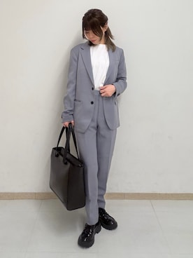 「tk.TAKEO KIKUCHI（ティーケータケオキクチ）のアイテム（バッグ）」を使った、noriさん（レディース・157cm）の春コーディネート