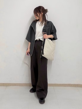 「tk.TAKEO KIKUCHI（ティーケータケオキクチ）のアイテム（トップス）」を使った、noriさん（レディース・157cm）の夏コーディネート