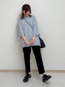 「tk.TAKEO KIKUCHI（ティーケータケオキクチ）のアイテム（バッグ）」を使った、noriさん（レディース・157cm）の春コーディネート