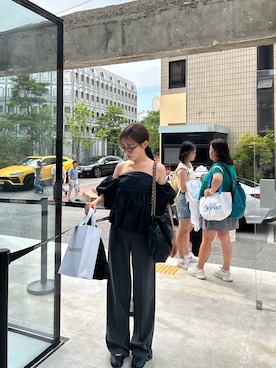 「アイテム（バレエシューズ）」を使った、mamiさん（レディース・159cm）の夏コーディネート