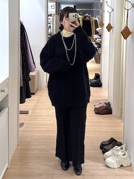 「アイテム（アクセサリー、グレー系）」を使った、ymys31275さん（レディース・153cm）の秋コーディネート