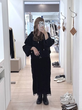 「LOWRYS FARM（ローリーズファーム）のアイテム（ワンピース）」を使った、ゆうかさん（レディース・153cm）の秋コーディネート