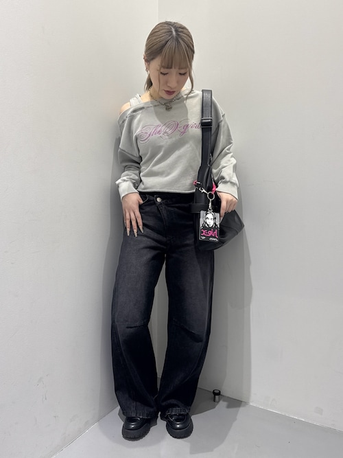 OVAL LOGO CLASP FAUX LEATHER SHOULDER BAG（ショルダーバッグ）｜X