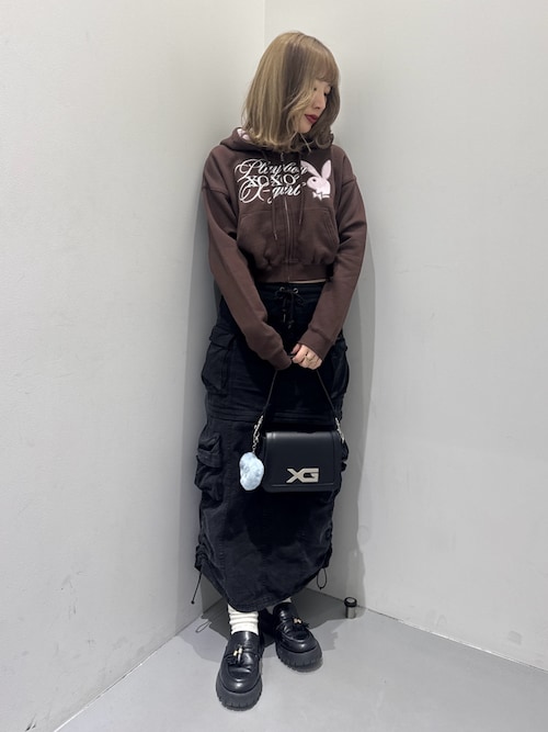 PLAYBOY × X-girl COMPACT ZIP UP SWEAT HOODIE（パーカー）｜PLAYBOY