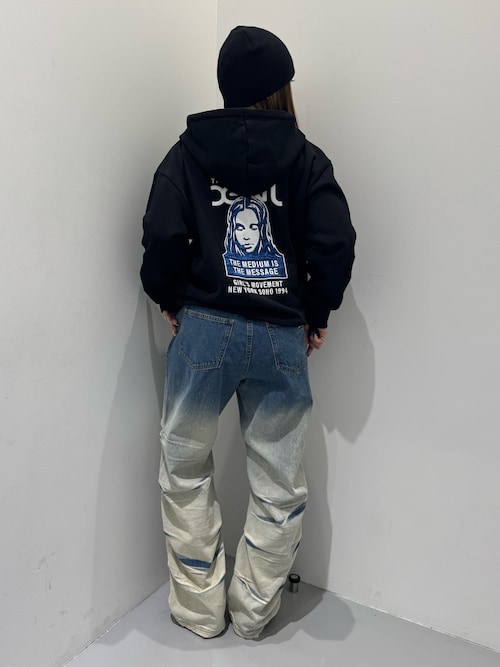 X-girl（エックスガール） tシャツ FRONT SLIT RIB L/S TOP レディース