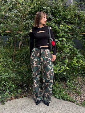 「アイテム（キーホルダー）」を使った、jyanssonさん（レディース・155cm）の秋コーディネート