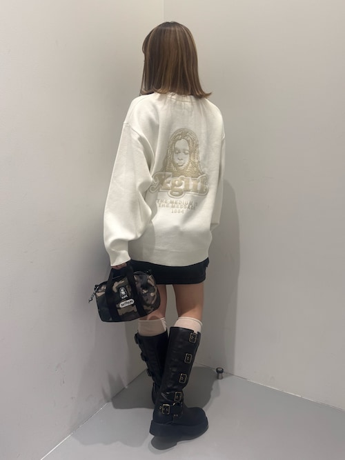 ⭐︎masakin⭐︎出品 セール】FACE EMBROIDERY KNIT TOP（ニット/セーター）｜X-girl