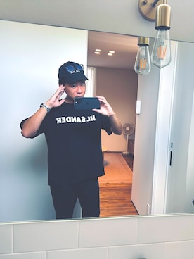 「JIL SANDER（ジルサンダー）のアイテム（Tシャツ/カットソー）」を使った、masatohiraki13さん（メンズ・178cm・30代）の夏コーディネート