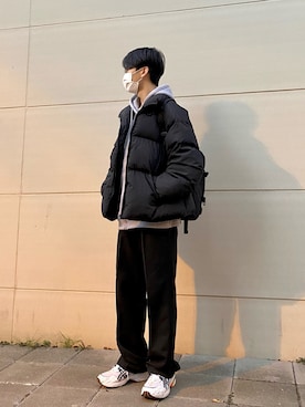「LMCのアイテム」を使った、XiaoLaiさん（メンズ・166cm）の秋コーディネート