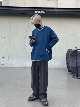 「ANDERSSON BELL（アンダースンベル）のアイテム」を使った、XiaoLaiさん（メンズ・166cm）の春コーディネート