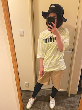 「アクティブ」｜「アイテム（チノパンツ）」を使った、tomoka☺︎さん（レディース・155cm）の夏コーディネート