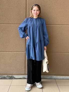 「MILKFED.」｜「アイテム（チュニック）」を使った、yurichan_4さん（レディース・157cm）の冬コーディネート