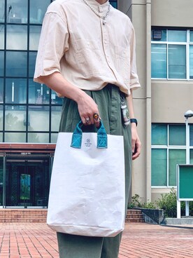 「PUEBCO（プエブコ）のアイテム」を使った、YUさん（メンズ・173cm）の夏コーディネート