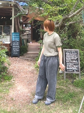 「アイテム（ニット/セーター）」を使った、Zeroさん（レディース・162cm）の夏コーディネート