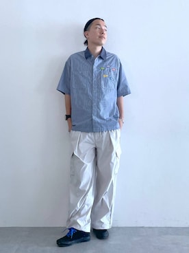 「ロングヘア」｜みやさん（メンズ・181cm）の夏コーディネート