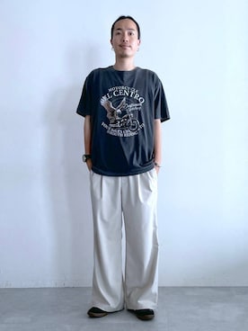 「ロングヘア」｜みやさん（メンズ・181cm）の夏コーディネート