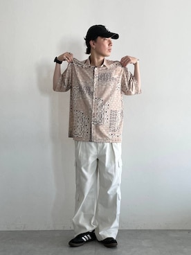「アイテム（帽子）」を使った、みやさん（メンズ・181cm・30代）の夏コーディネート