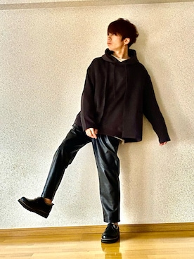 LIDNM（リドム）の「LEATHER STRAIGHT TROUSERS（その他パンツ）」 - WEAR