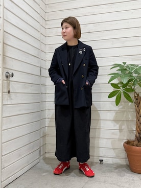 「アイテム（ジャンパースカート）」を使った、kunisada.さん（レディース・160cm）の冬コーディネート