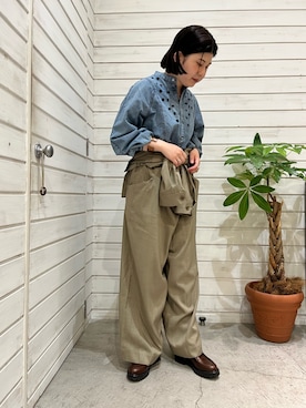 「アイテム（つなぎ/オールインワン）」を使った、kunisada.さん（レディース・160cm）の秋コーディネート