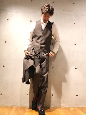「MEN'S BIGI（メンズビギ）のアイテム」を使った、2ndbmさん（メンズ・174cm）の秋コーディネート
