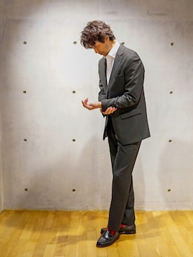 「アイテム（ビジネスシャツ）」を使った、2ndbmさん（メンズ・174cm）の秋コーディネート