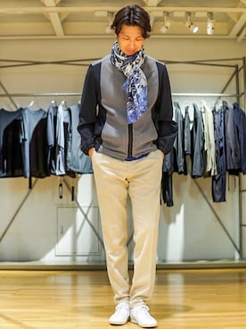 「アイテム（ジャージ）」を使った、2ndbmさん（メンズ・174cm）の冬コーディネート