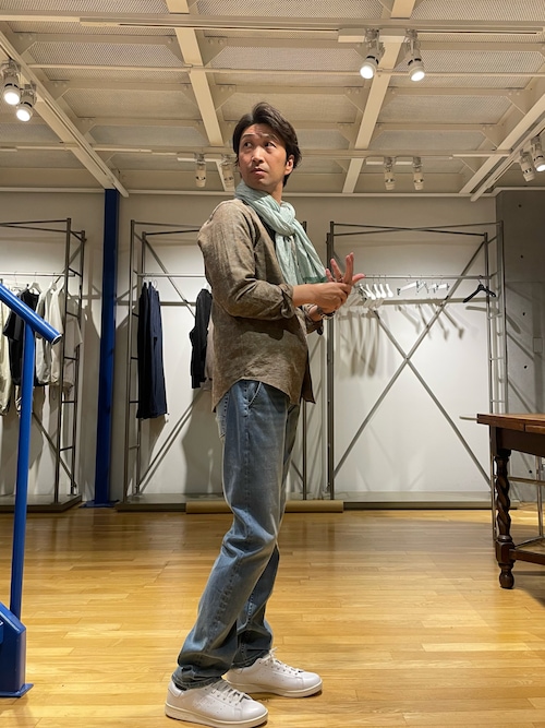 セール】ストライプワッシャー加工ストール（ストール/ショール