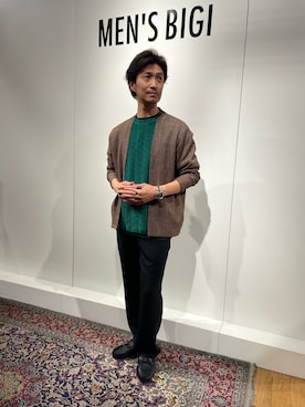 「MEN'S BIGI（メンズビギ）のアイテム」を使った、2ndbmさん（メンズ・174cm）の春コーディネート