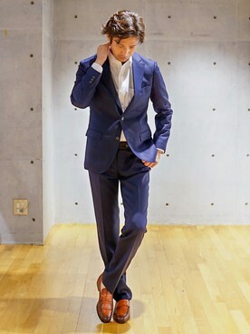 「アイテム（スーツジャケット）」を使った、2ndbmさん（メンズ・174cm）の秋コーディネート