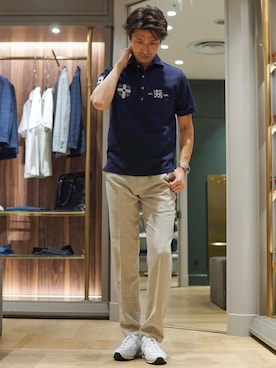 「アイテム（ポロシャツ）」を使った、2ndbmさん（メンズ・174cm）の夏コーディネート