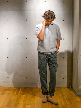 「アイテム（シューズ、ブルー系）」を使った、2ndbmさん（メンズ・174cm）の夏コーディネート