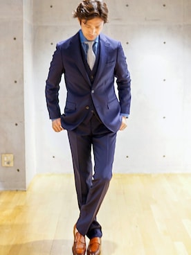 「アイテム（フォーマルスーツ/小物、シルバー系）」を使った、2ndbmさん（メンズ・174cm）の秋コーディネート