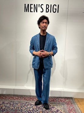 「MEN'S BIGI（メンズビギ）のアイテム」を使った、2ndbmさん（メンズ・174cm）の春コーディネート