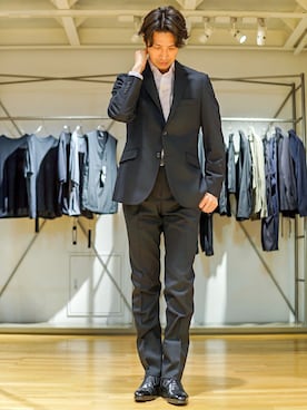 「アイテム（シャツ/ブラウス、ピンク系）」を使った、2ndbmさん（メンズ・174cm）の冬コーディネート