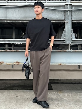 「tk.TAKEO KIKUCHI（ティーケータケオキクチ）のアイテム」を使った、KOHEIさん（メンズ・181cm）の夏コーディネート