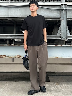 「tk.TAKEO KIKUCHI（ティーケータケオキクチ）のアイテム」を使った、KOHEIさん（メンズ・181cm）の夏コーディネート