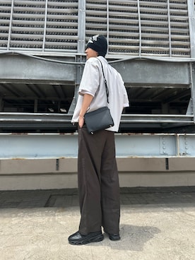 「tk.TAKEO KIKUCHI（ティーケータケオキクチ）のアイテム（パンツ）」を使った、KOHEIさん（メンズ・181cm）の夏コーディネート