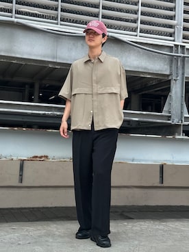 「tk.TAKEO KIKUCHI（ティーケータケオキクチ）のアイテム（トップス）」を使った、KOHEIさん（メンズ・181cm）の夏コーディネート