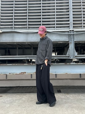 「tk.TAKEO KIKUCHI（ティーケータケオキクチ）のアイテム（パンツ）」を使った、KOHEIさん（メンズ・181cm）の夏コーディネート