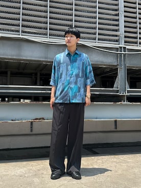 「tk.TAKEO KIKUCHI（ティーケータケオキクチ）のアイテム（シューズ）」を使った、KOHEIさん（メンズ・181cm）の夏コーディネート