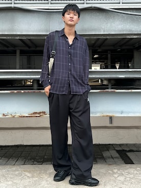 「tk.TAKEO KIKUCHI（ティーケータケオキクチ）のアイテム（トップス）」を使った、KOHEIさん（メンズ・182cm）の秋コーディネート