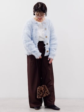 「スラックスパンツ」｜Firsthandさん（レディース・160cm）の秋コーディネート